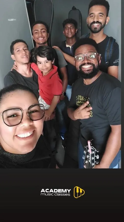 Encontro de alunos e professores na Academy Music Classes, em Campinas